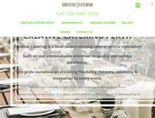 Tablet Screenshot of creativecateringperth.com